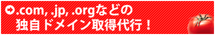 .com, .jpの独自ドメイン取得代行！