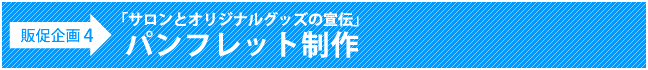 販促企画4：「サロンとオリジナルグッズの宣伝」パンフレット制作